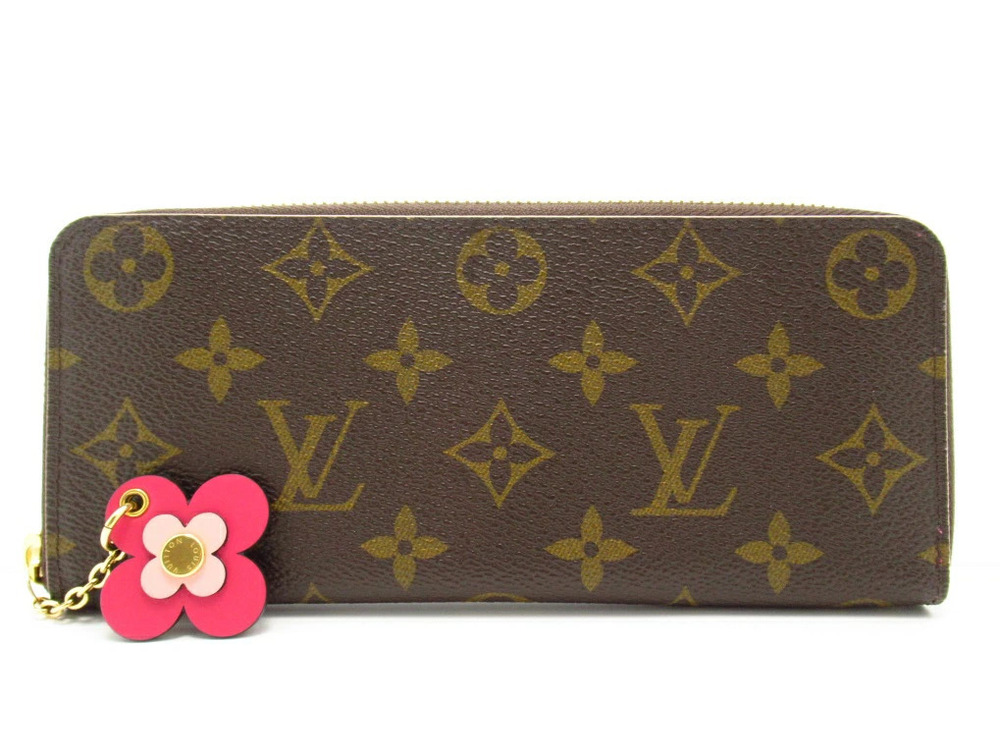 LOUIS VUITTON Wallet Portefeuille Clemence Flower Charm Monogram